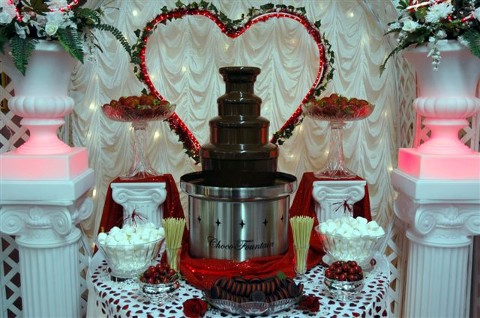 Valentine's day chocolate fountain rental valentines
